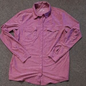 Eddie Bauer Maroon Heathered Women's Shirt